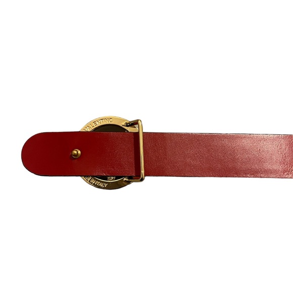 Red Croc embossed Valentino belt Size M - Picture 8 of 8